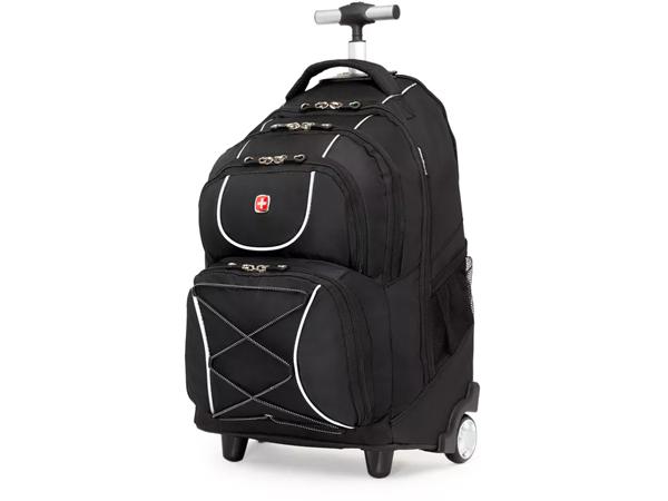 SWISS ARMY WHEELED LAPTOP BACKPACK 15.6IN BLK