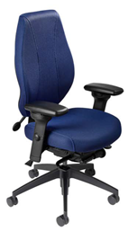 Blue ErgoCentric AirCentric2 Multi-Tilt Ergonomic Chair - Midnight Black Frame