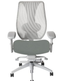 ErgoCentric tCentric Synchro Glide Series Hybrid Mesh Back, Foam and Fabric Seat - Light Grey Frame