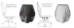 Blue ErgoCentric AirCentric2 Multi-Tilt Ergonomic Chair - Midnight Black Frame